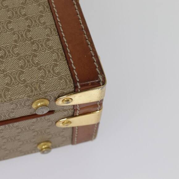 CELINE Macadam Canvas Attache Case Beige Brown Gold - Picture 16 of 16